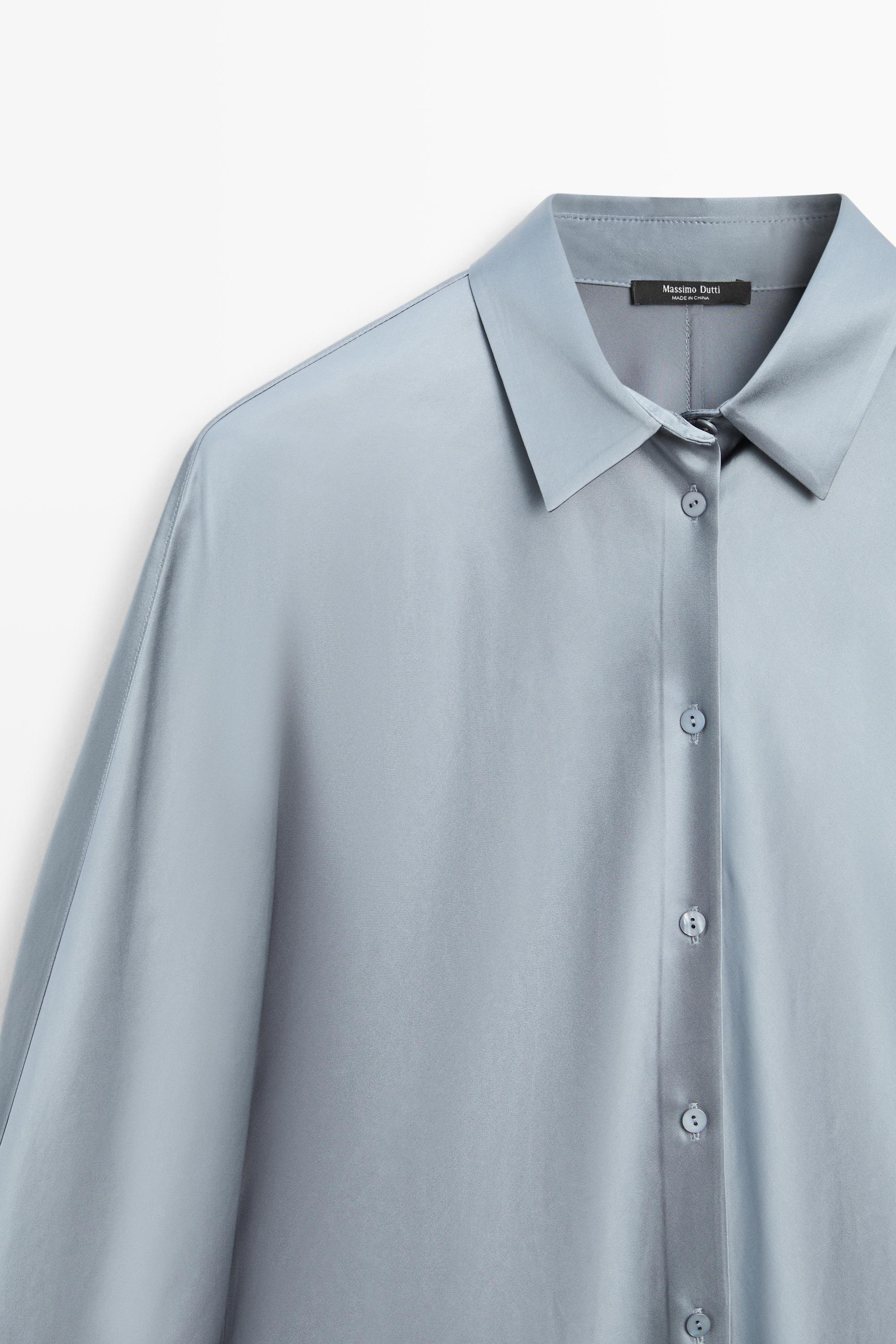 Flowing satin shirt